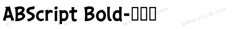 ABScript Bold字体转换